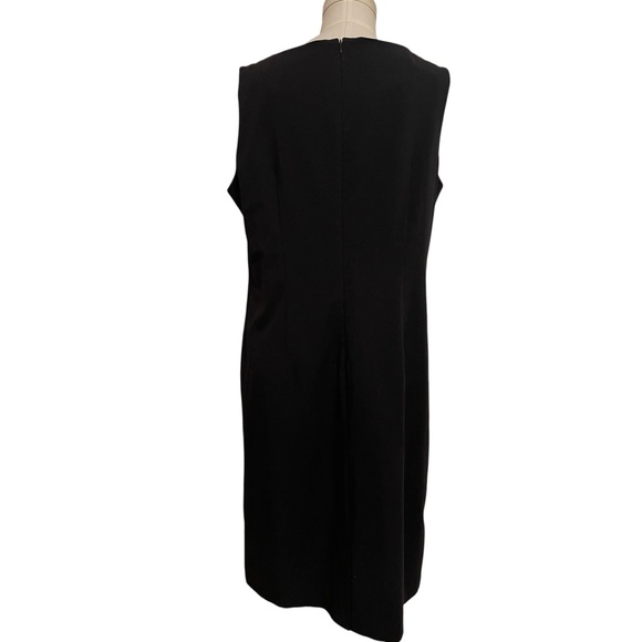 ❤️ Liz Claiborne Classic Black Sheath Dress Size 14 - Picture 5 of 7